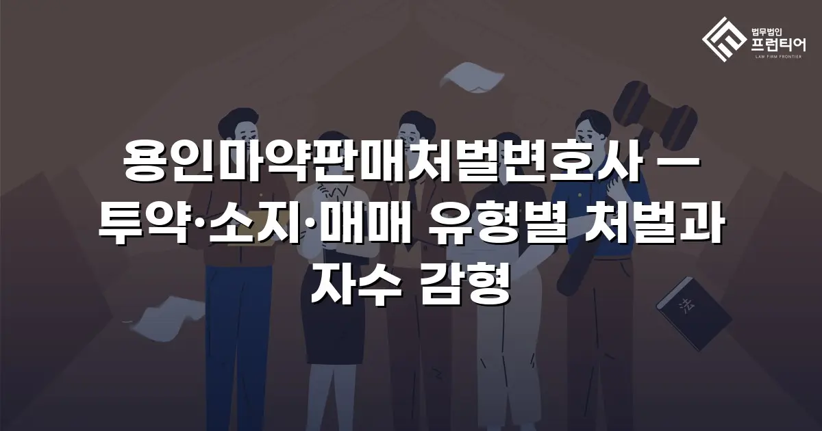 용인마약판매처벌변호사 — 투약·소지·매매 유형별 처벌과 자수 감형
