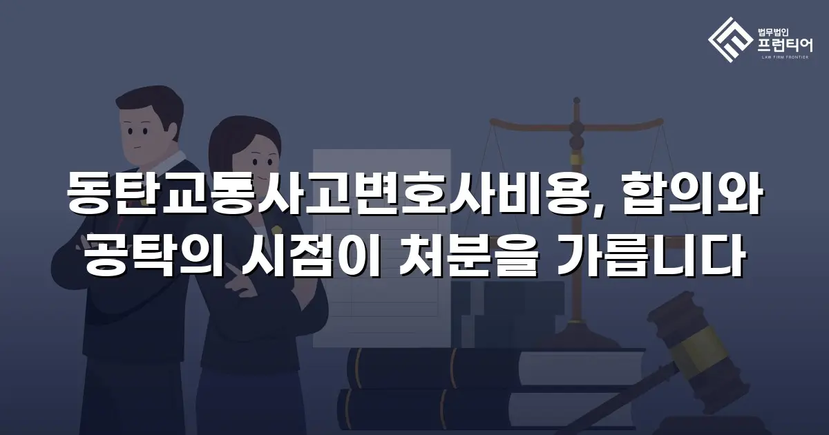 동탄교통사고변호사비용, 합의와 공탁의 시점이 처분을 가릅니다