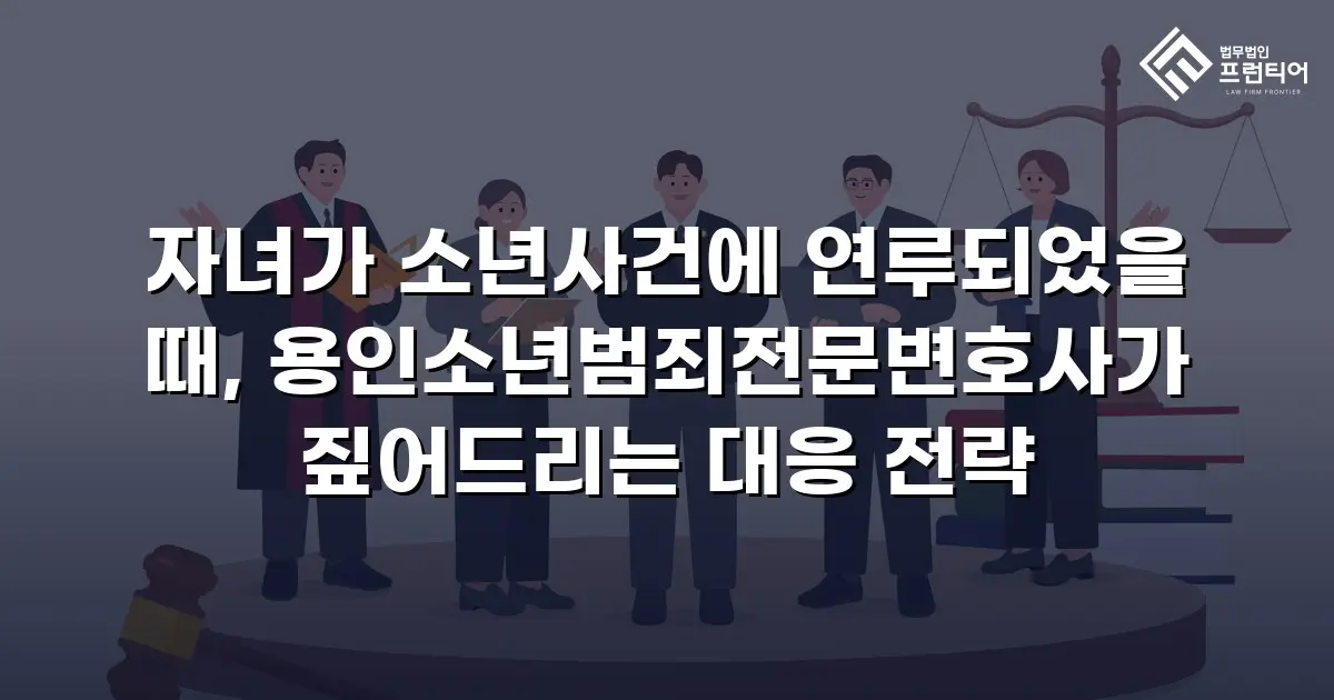 자녀가 소년사건에 연루되었을 때, 용인소년범죄전문변호사가 짚어드리는 대응 전략