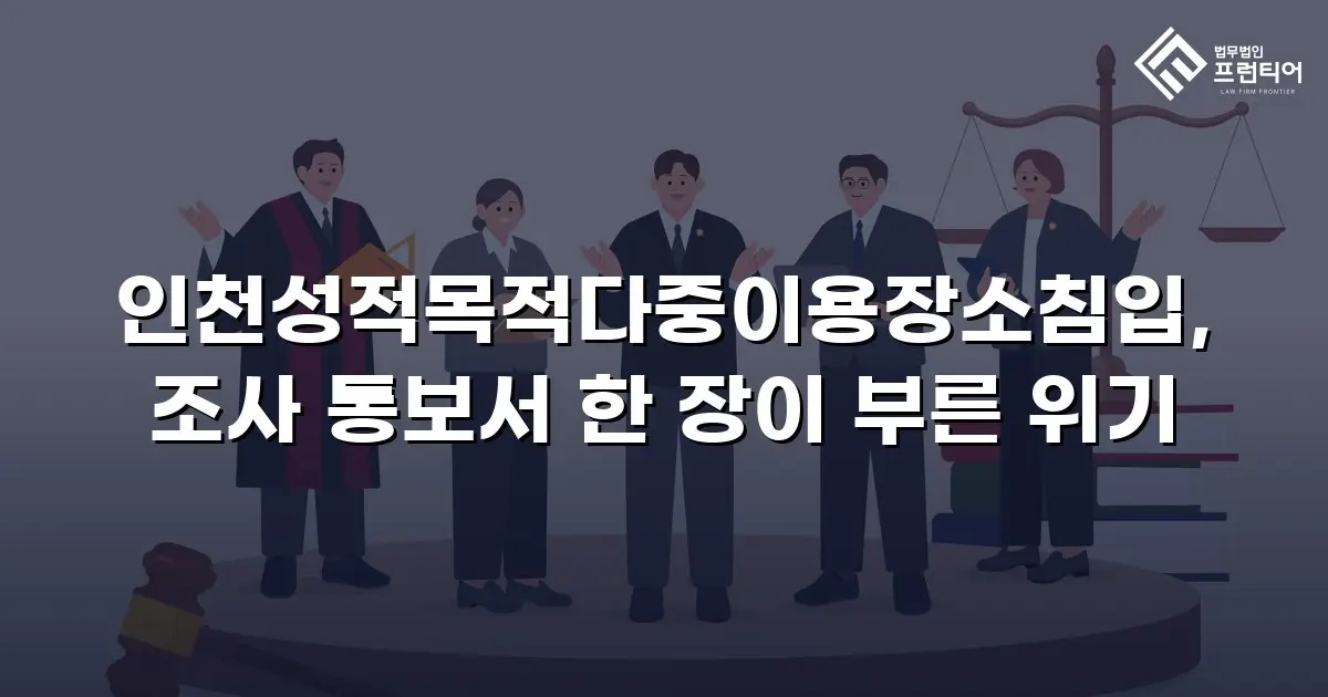 인천성적목적다중이용장소침입, 조사 통보서 한 장이 부른 위기