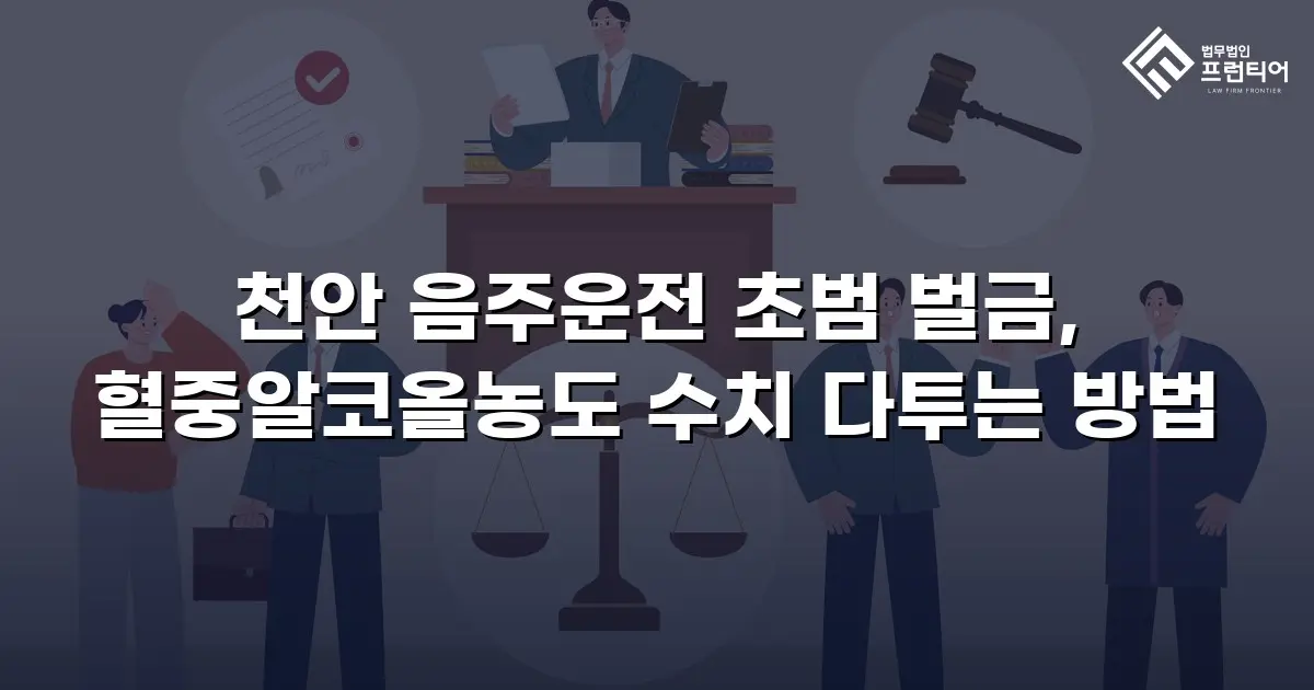 천안 음주운전 초범 벌금, 혈중알코올농도 수치 다투는 방법