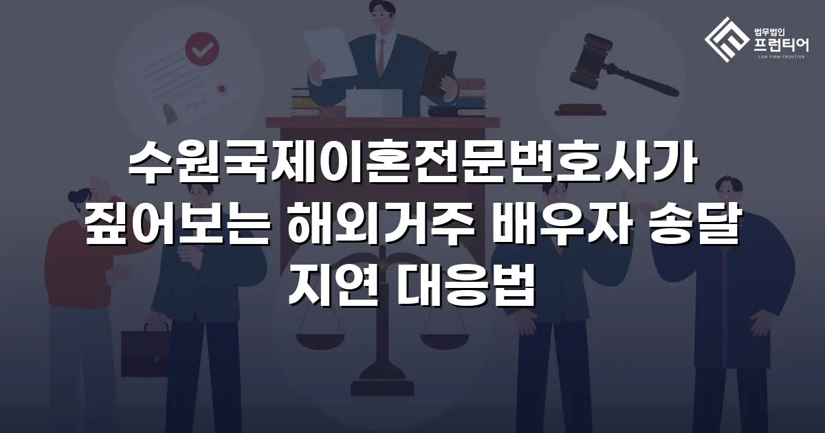수원국제이혼전문변호사가 짚어보는 해외거주 배우자 송달 지연 대응법