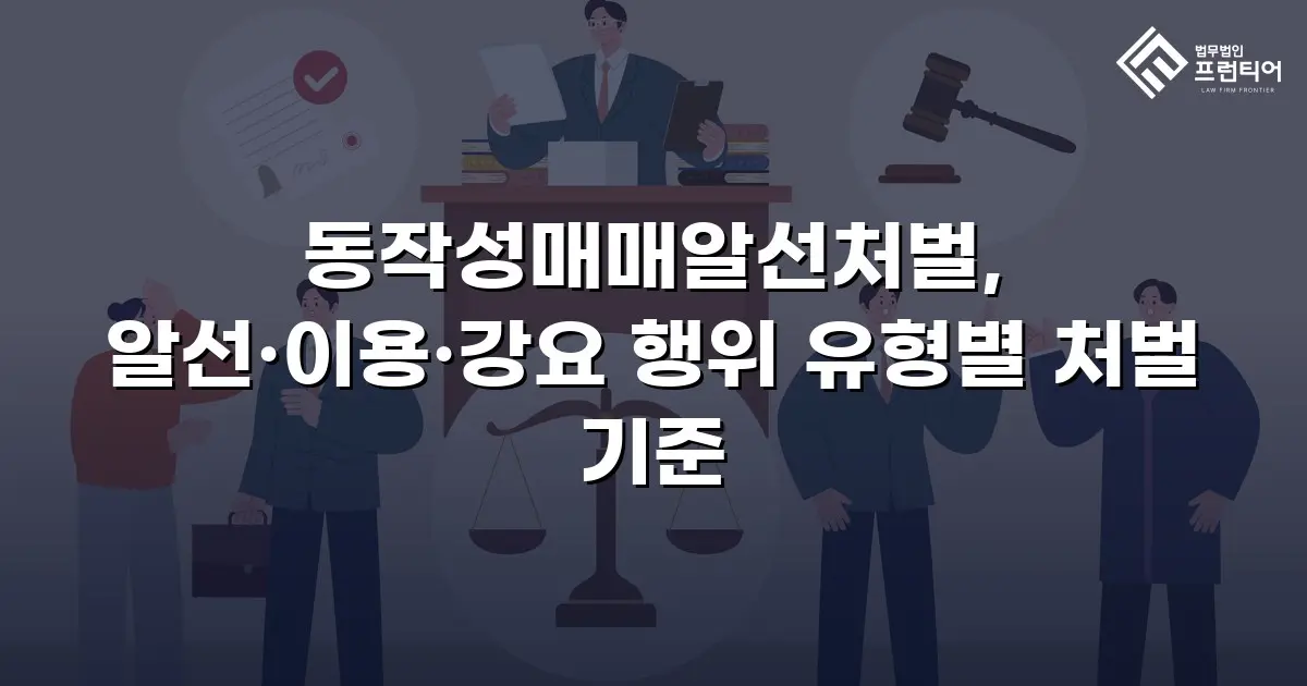 동작성매매알선처벌, 알선·이용·강요 행위 유형별 처벌 기준