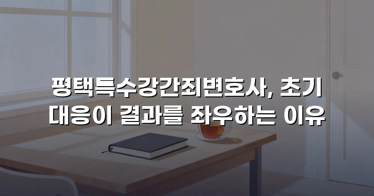 평택특수강간죄변호사, 초기 대응이 결과를 좌우하는 이유
