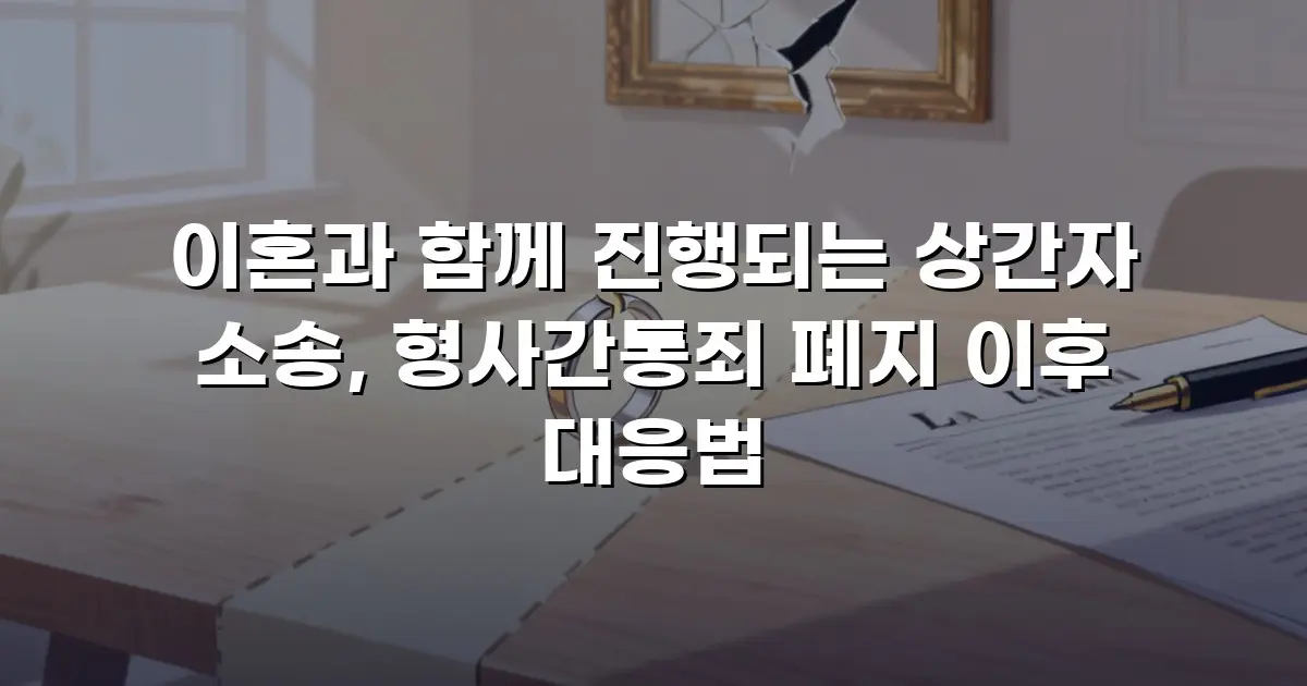 이혼과 함께 진행되는 상간자 소송, 형사간통죄 폐지 이후 대응법