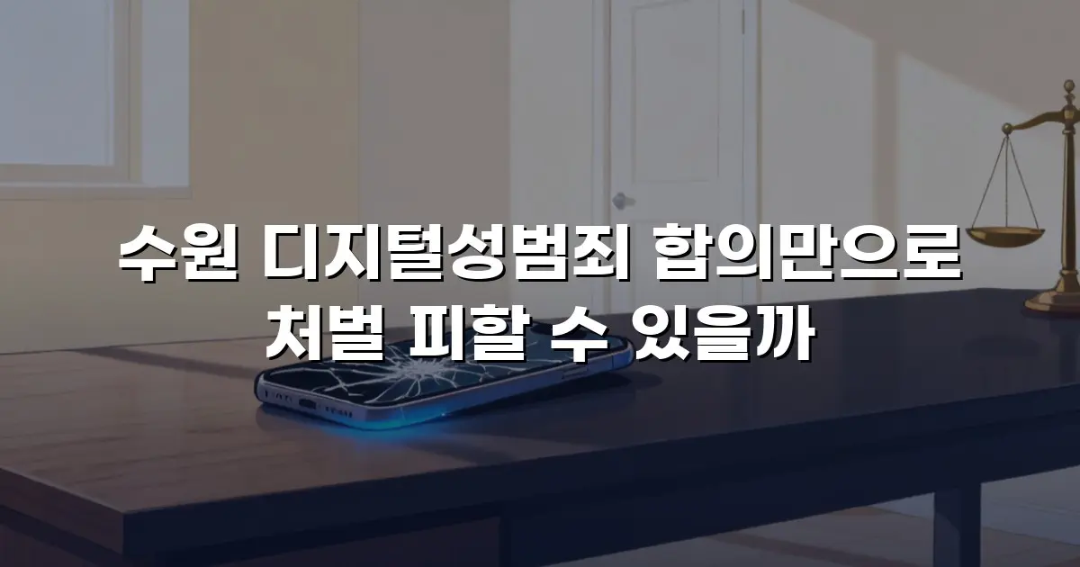 수원 디지털성범죄 합의만으로 처벌 피할 수 있을까