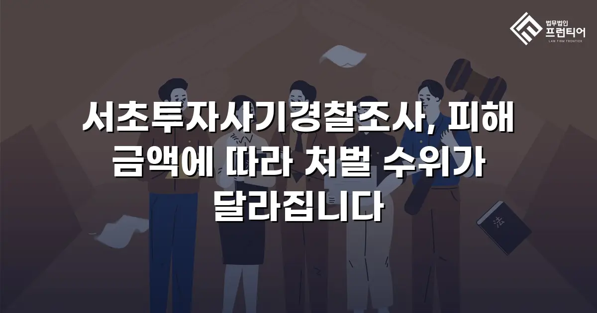 서초투자사기경찰조사, 피해 금액에 따라 처벌 수위가 달라집니다