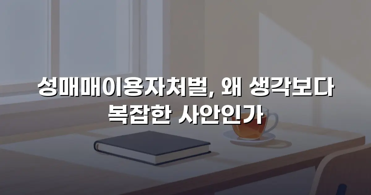 성매매이용자처벌, 왜 생각보다 복잡한 사안인가