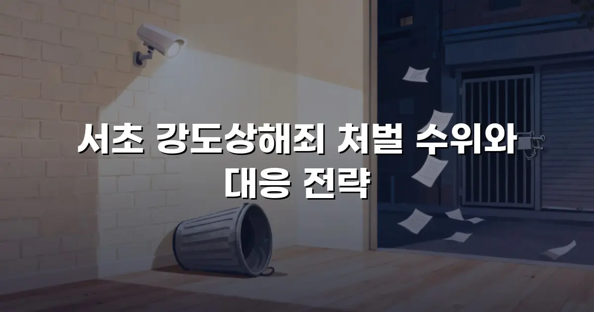서초 강도상해죄 처벌 수위와 대응 전략