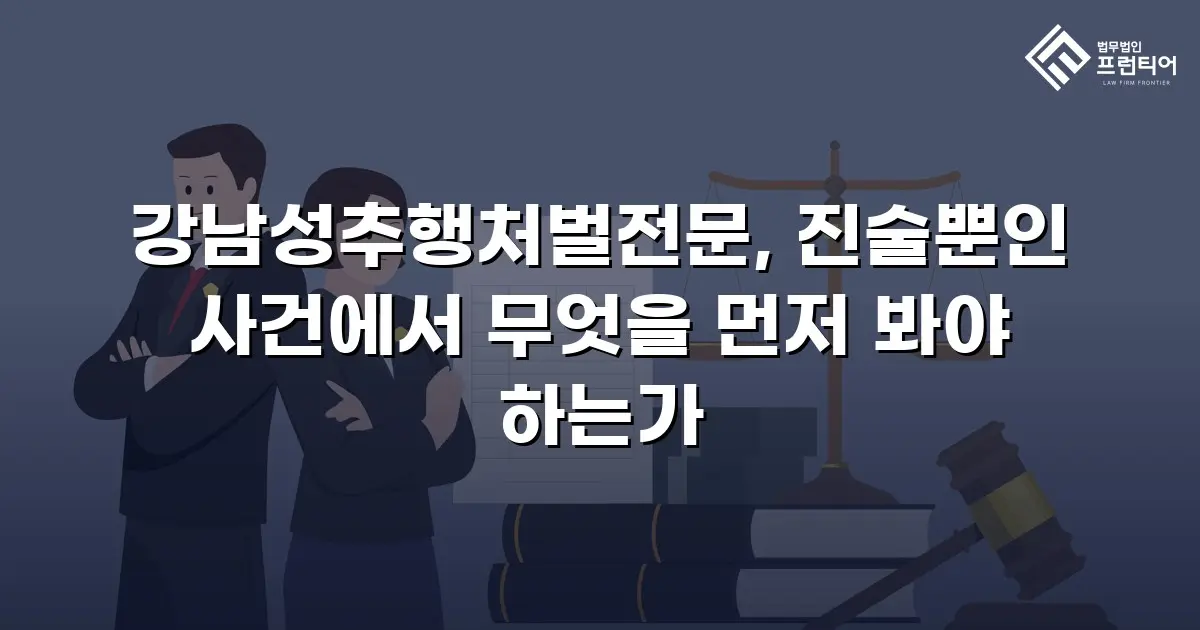 강남성추행처벌전문, 진술뿐인 사건에서 무엇을 먼저 봐야 하는가