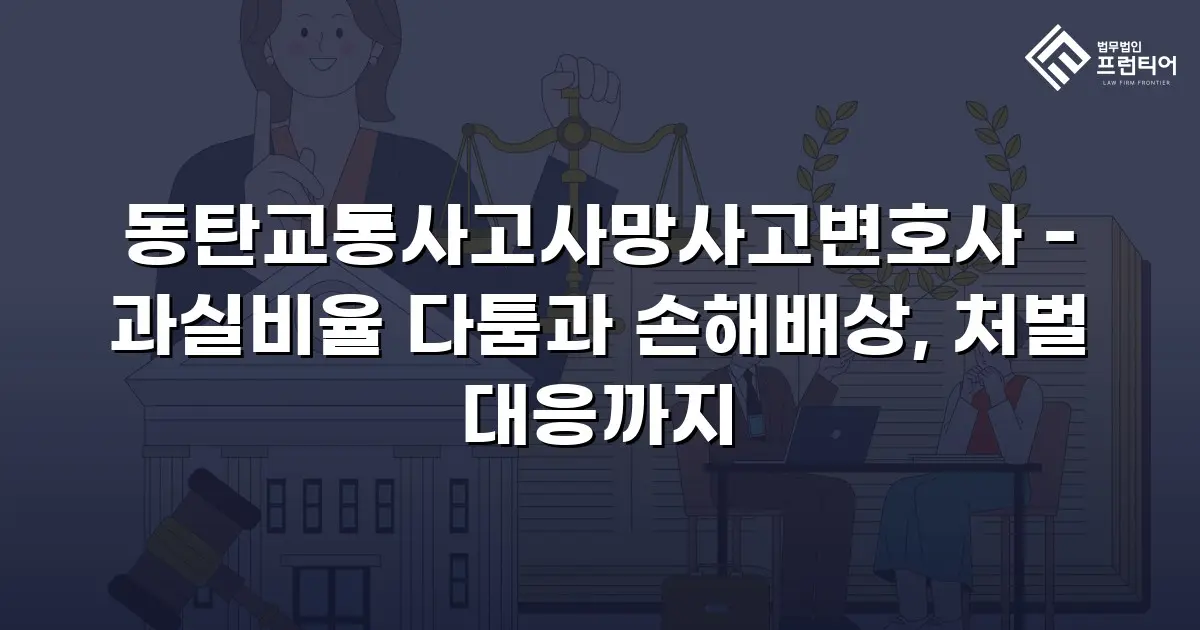동탄교통사고사망사고변호사 - 과실비율 다툼과 손해배상, 처벌 대응까지