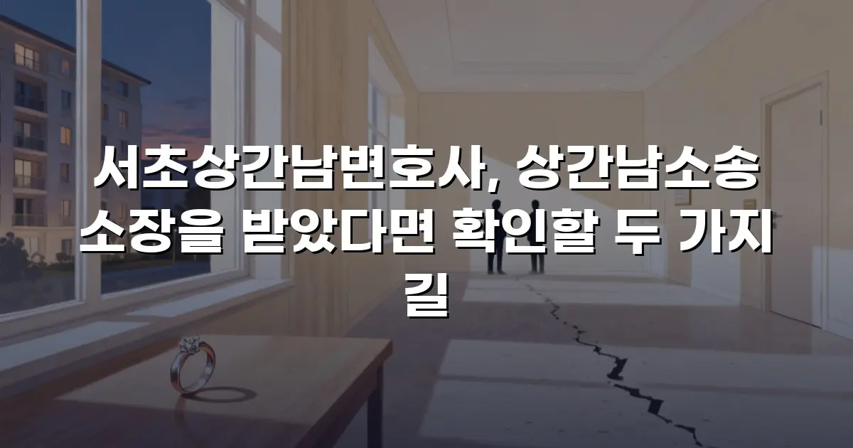 서초상간남변호사, 상간남소송 소장을 받았다면 확인할 두 가지 길