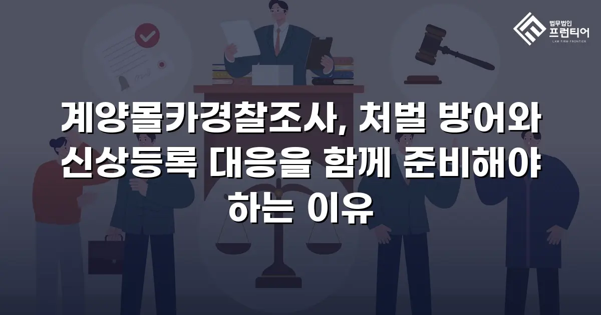 계양몰카경찰조사, 처벌 방어와 신상등록 대응을 함께 준비해야 하는 이유