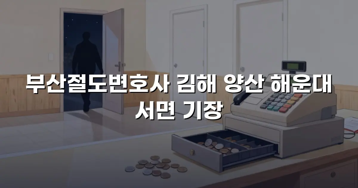 부산절도변호사 김해 양산 해운대 서면 기장
