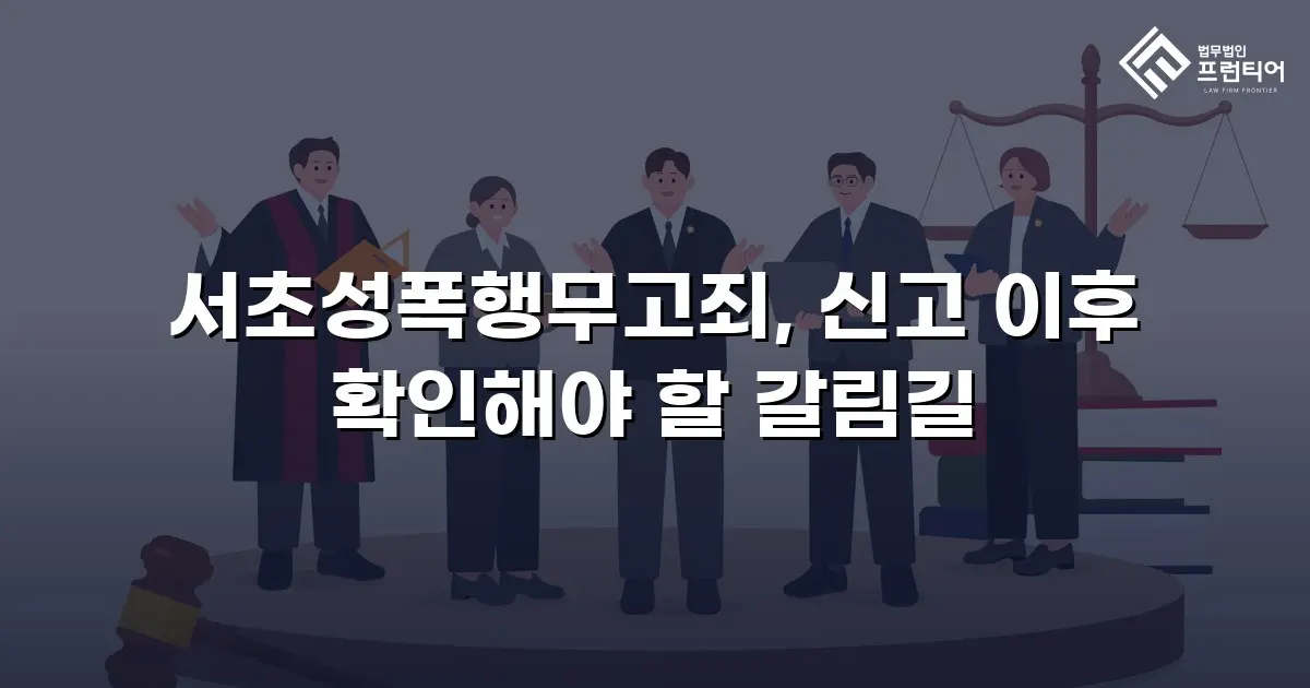 서초성폭행무고죄, 신고 이후 확인해야 할 갈림길