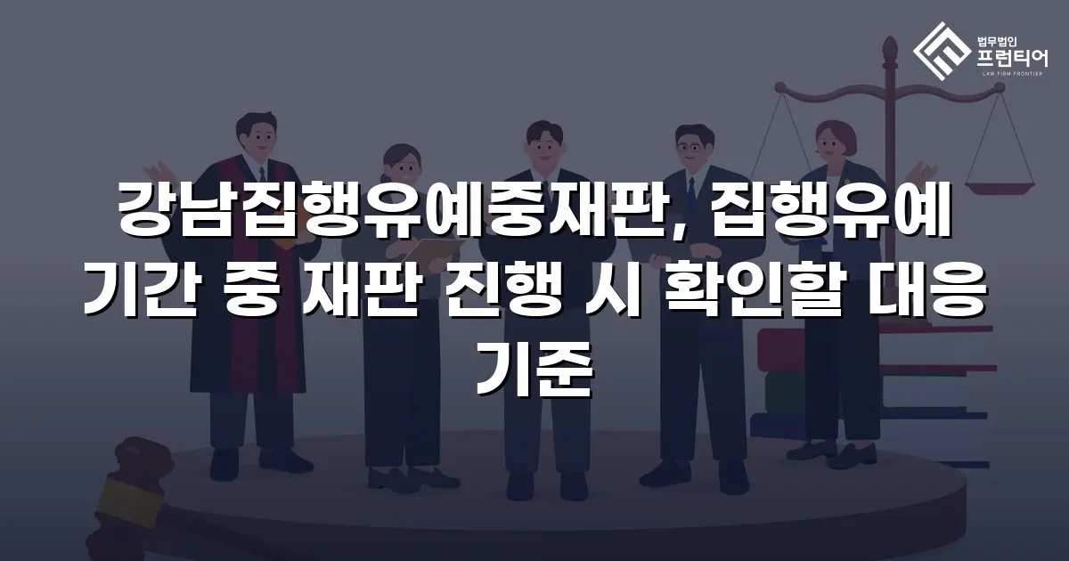 강남집행유예중재판, 집행유예 기간 중 재판 진행 시 확인할 대응 기준