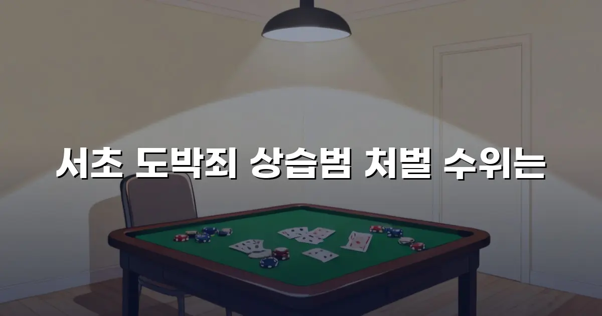 서초 도박죄 상습범 처벌 수위는