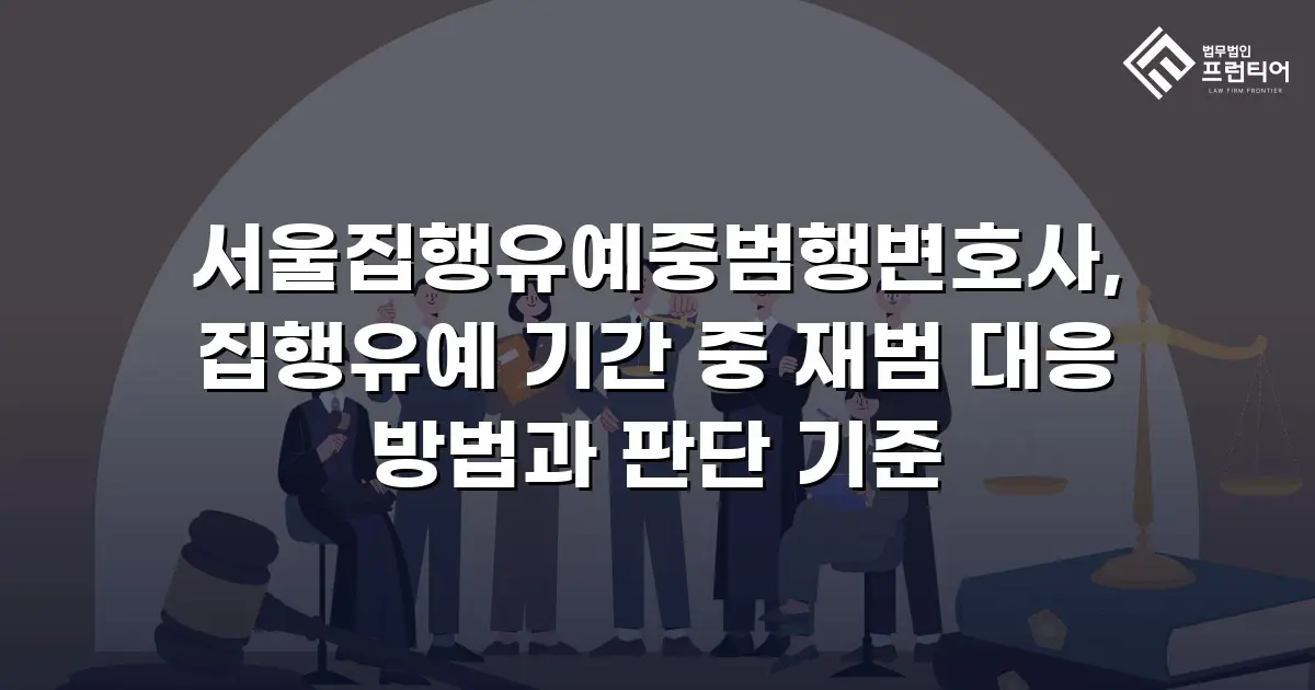 서울집행유예중범행변호사, 집행유예 기간 중 재범 대응 방법과 판단 기준