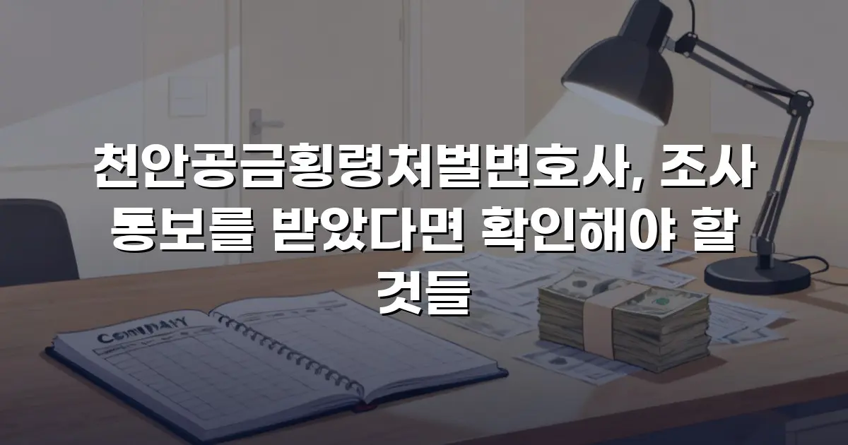 천안공금횡령처벌변호사, 조사 통보를 받았다면 확인해야 할 것들