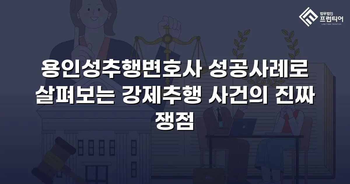 용인성추행변호사 성공사례로 살펴보는 강제추행 사건의 진짜 쟁점