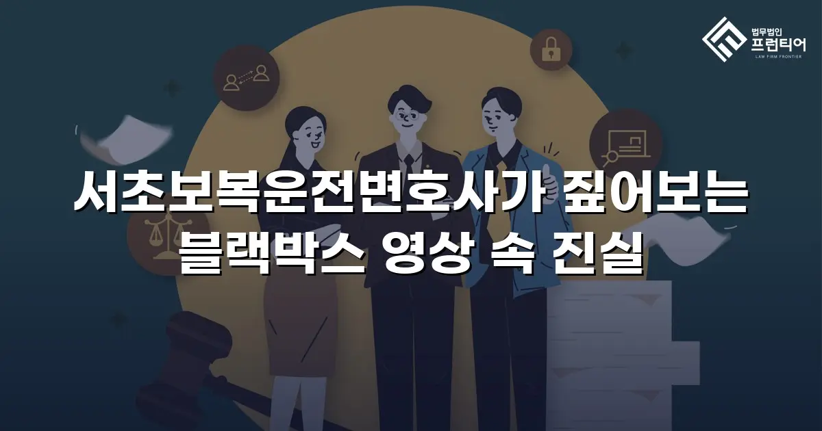 서초보복운전변호사가 짚어보는 블랙박스 영상 속 진실