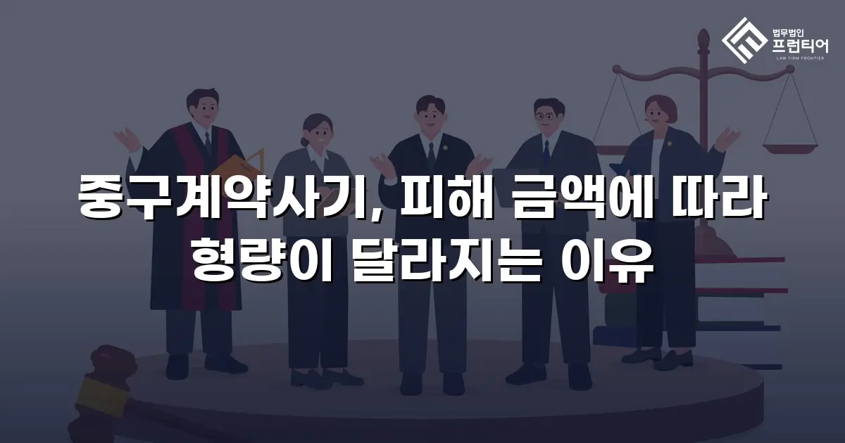 중구계약사기, 피해 금액에 따라 형량이 달라지는 이유