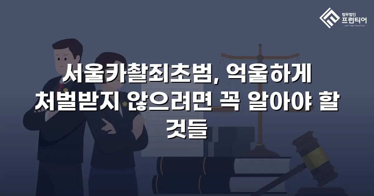 서울카촬죄초범, 억울하게 처벌받지 않으려면 꼭 알아야 할 것들