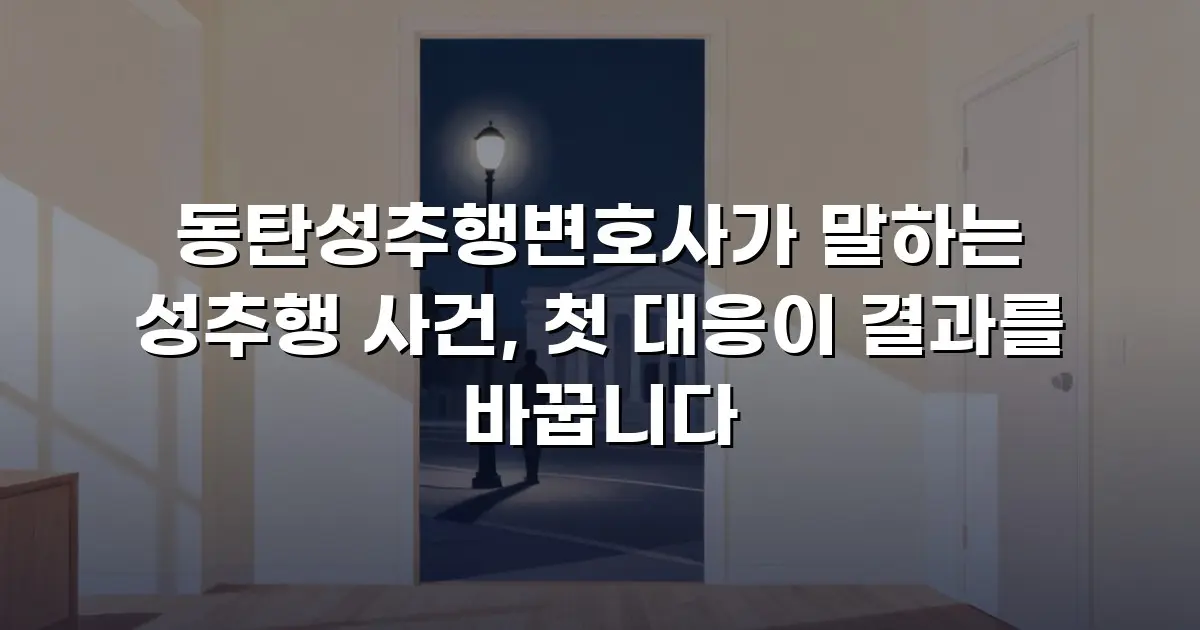 동탄성추행변호사가 말하는 성추행 사건, 첫 대응이 결과를 바꿉니다