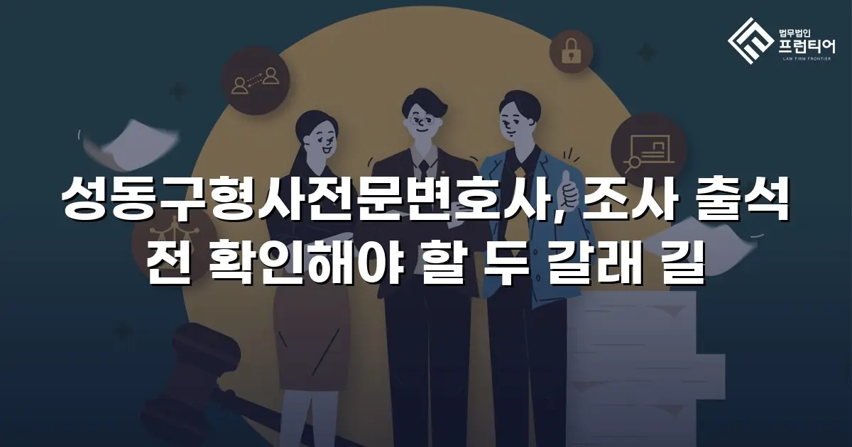 성동구형사전문변호사, 조사 출석 전 확인해야 할 두 갈래 길