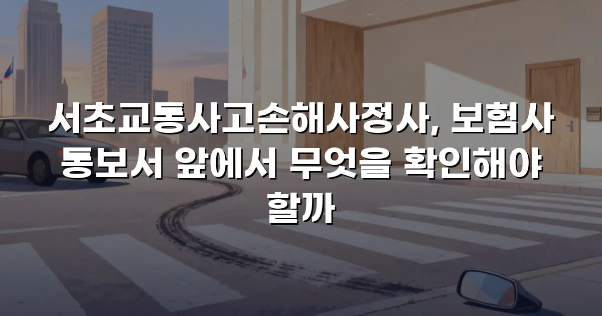 서초교통사고손해사정사, 보험사 통보서 앞에서 무엇을 확인해야 할까