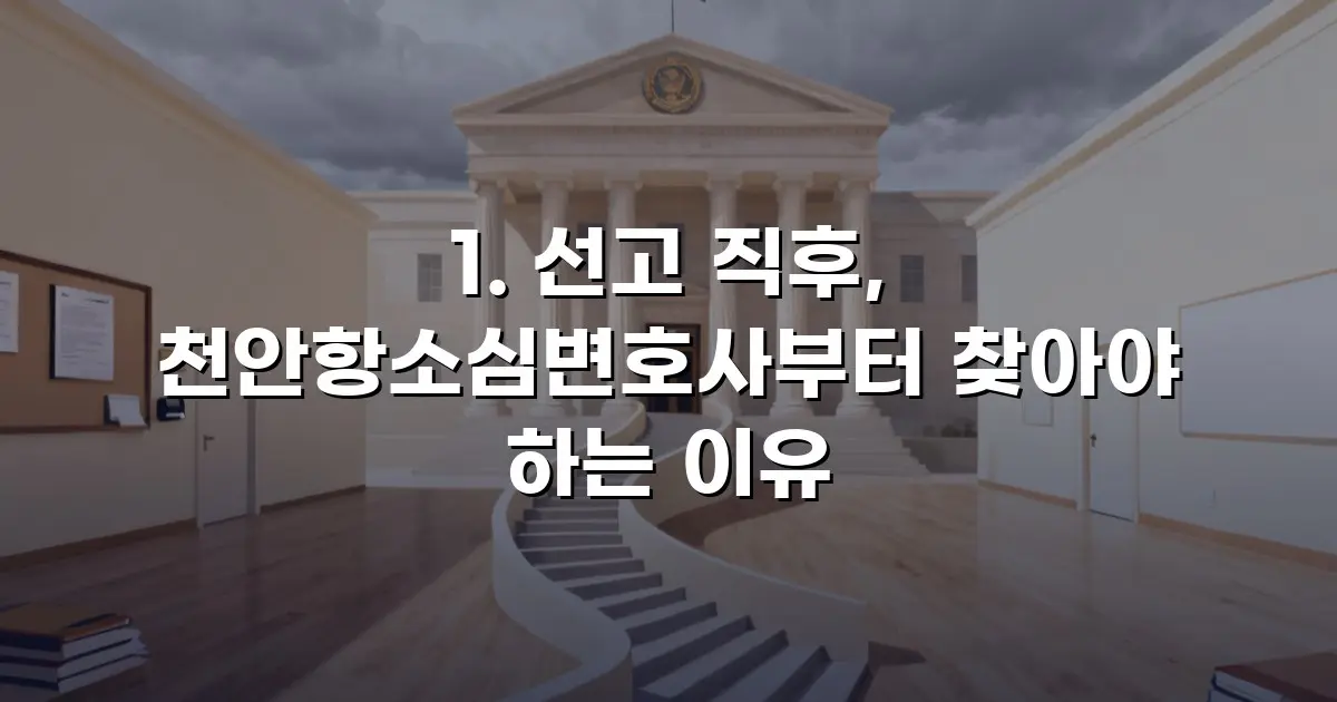 선고 직후, 천안항소심변호사부터 찾아야 하는 이유