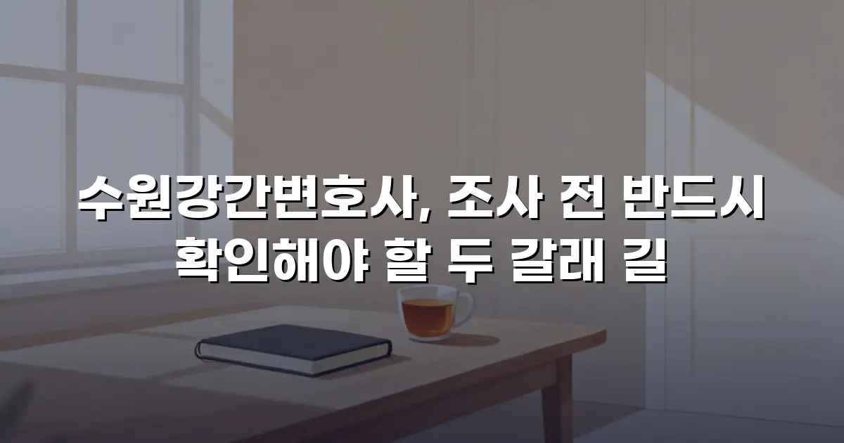 수원강간변호사, 조사 전 반드시 확인해야 할 두 갈래 길