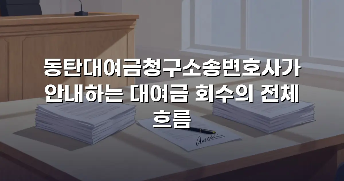 동탄대여금청구소송변호사가 안내하는 대여금 회수의 전체 흐름