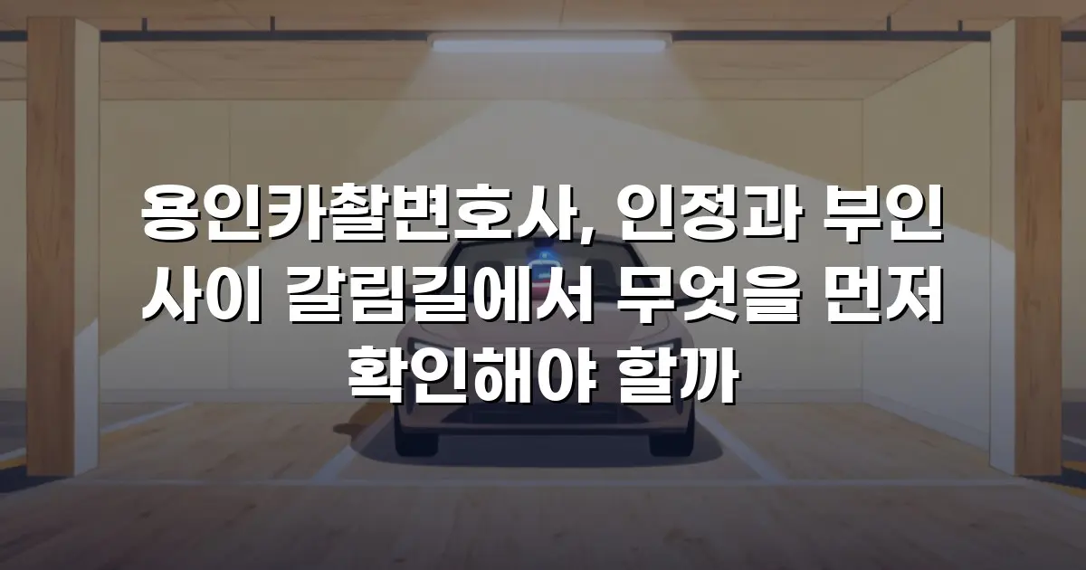 용인카촬변호사, 인정과 부인 사이 갈림길에서 무엇을 먼저 확인해야 할까
