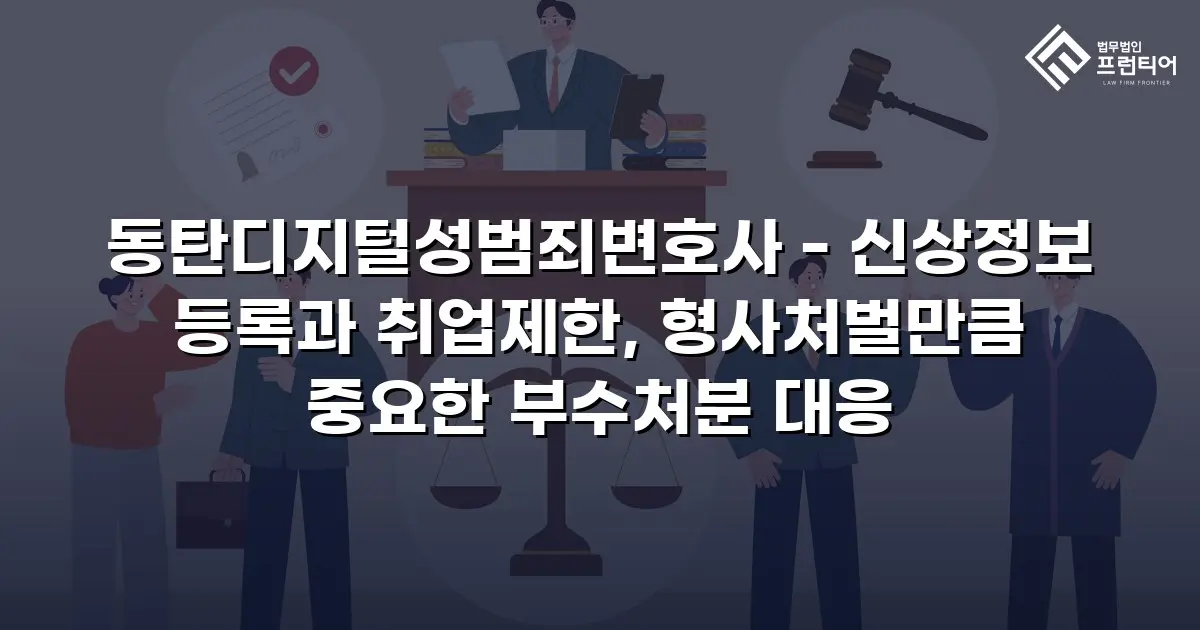 동탄디지털성범죄변호사 - 신상정보 등록과 취업제한, 형사처벌만큼 중요한 부수처분 대응
