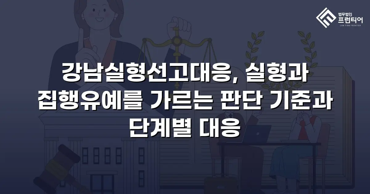 강남실형선고대응, 실형과 집행유예를 가르는 판단 기준과 단계별 대응
