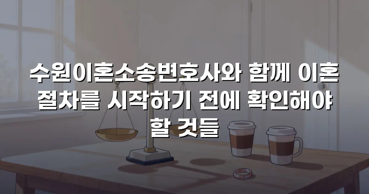 수원이혼소송변호사와 함께 이혼 절차를 시작하기 전에 확인해야 할 것들