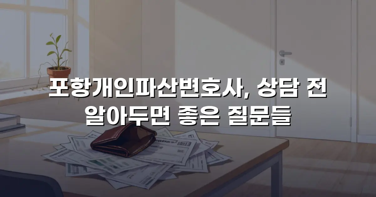 포항개인파산변호사, 상담 전 알아두면 좋은 질문들