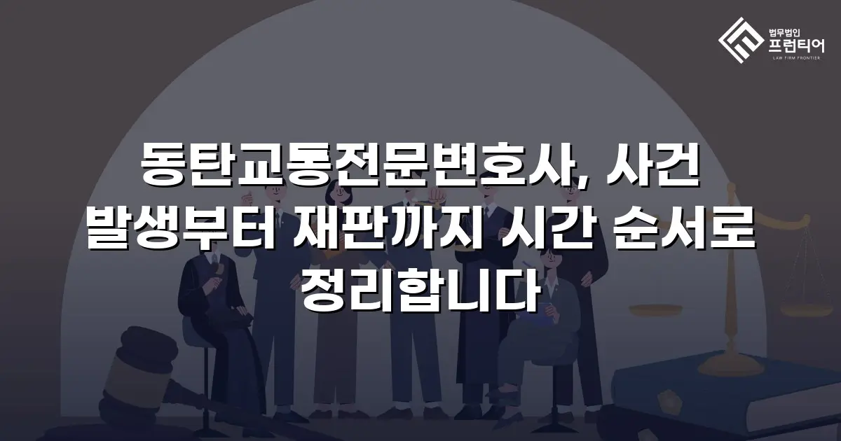 동탄교통전문변호사, 사건 발생부터 재판까지 시간 순서로 정리합니다