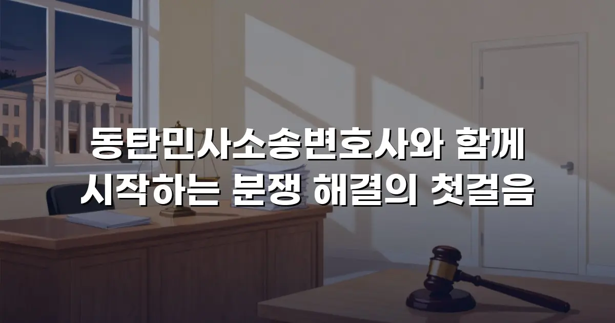 동탄민사소송변호사와 함께 시작하는 분쟁 해결의 첫걸음
