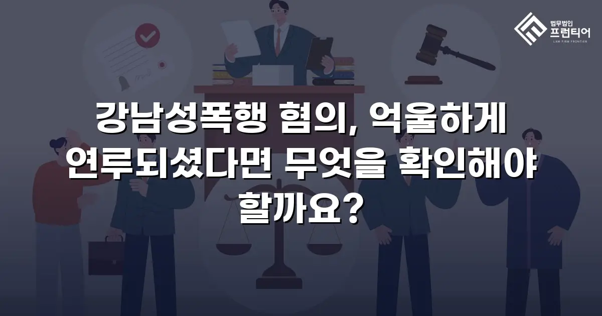 강남성폭행 혐의, 억울하게 연루되셨다면 무엇을 확인해야 할까요?