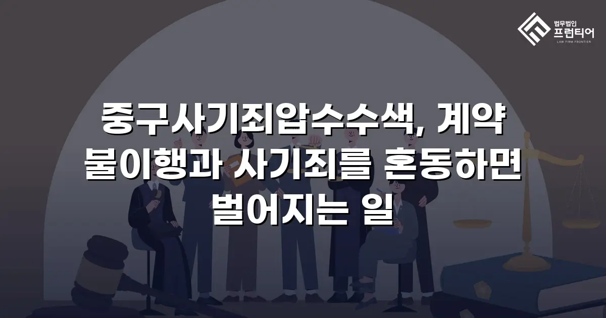중구사기죄압수수색, 계약 불이행과 사기죄를 혼동하면 벌어지는 일