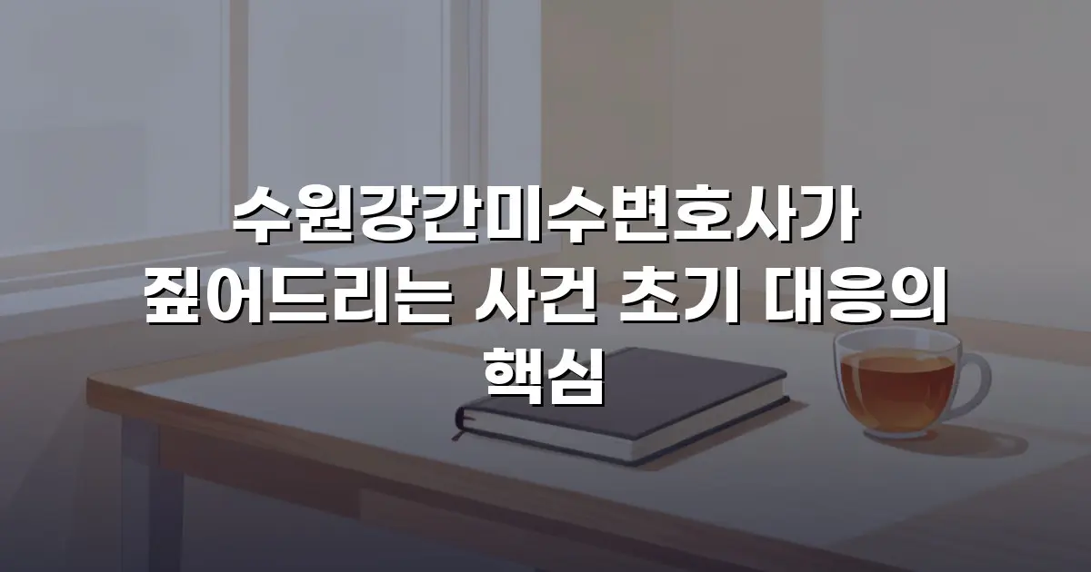 수원강간미수변호사가 짚어드리는 사건 초기 대응의 핵심