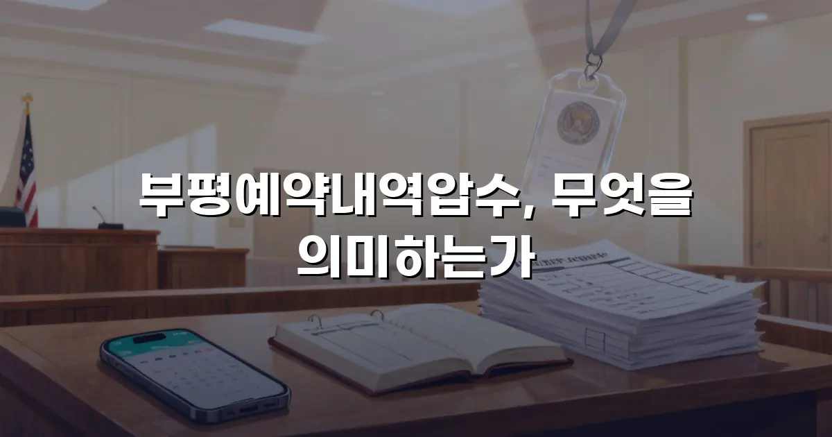 부평예약내역압수, 무엇을 의미하는가