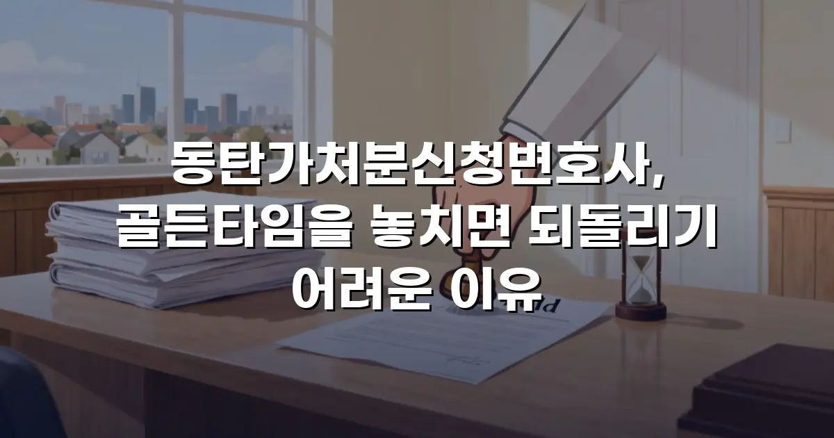 동탄가처분신청변호사, 골든타임을 놓치면 되돌리기 어려운 이유
