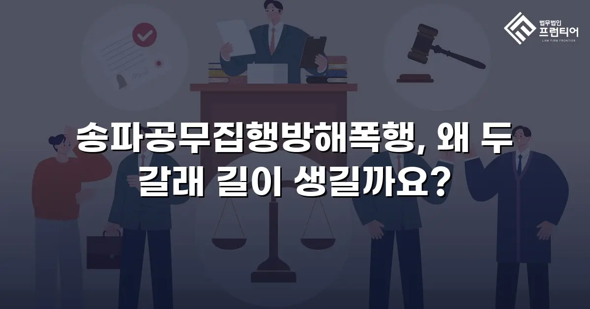 송파공무집행방해폭행, 왜 두 갈래 길이 생길까요?