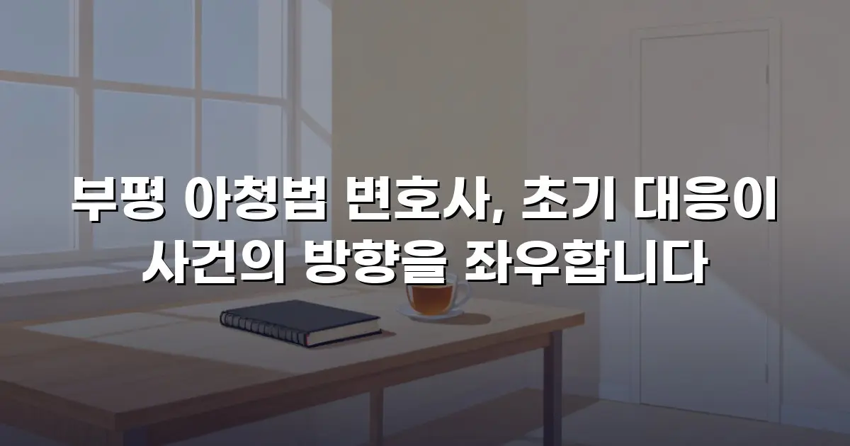부평 아청법 변호사, 초기 대응이 사건의 방향을 좌우합니다