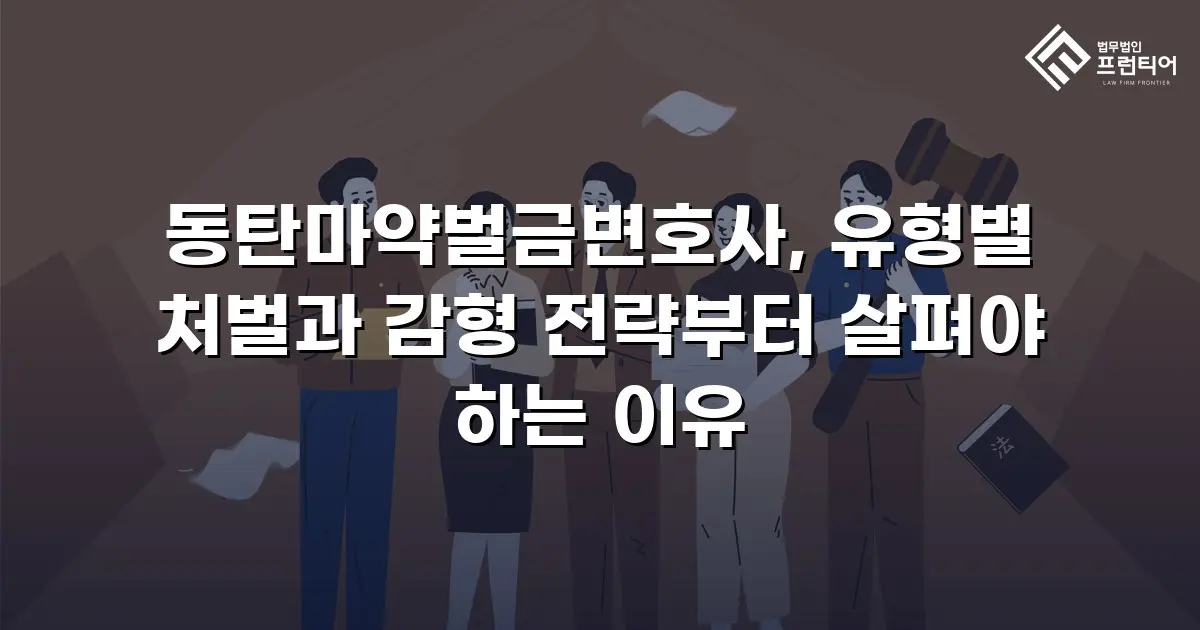 동탄마약벌금변호사, 유형별 처벌과 감형 전략부터 살펴야 하는 이유