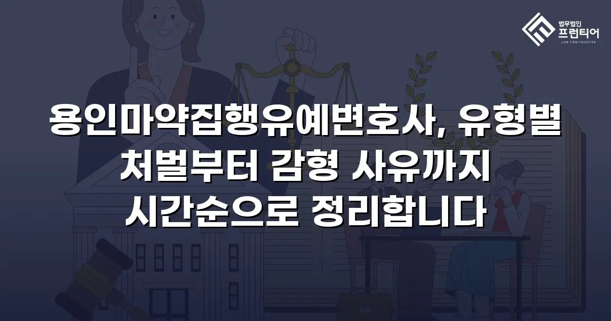 용인마약집행유예변호사, 유형별 처벌부터 감형 사유까지 시간순으로 정리합니다