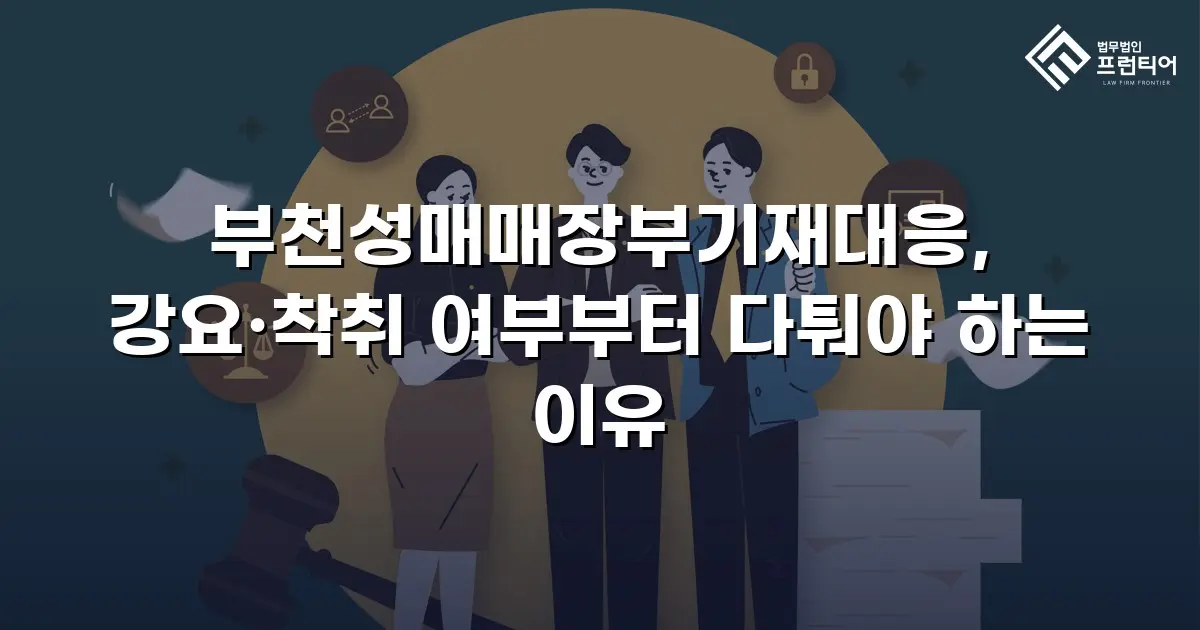 부천성매매장부기재대응, 강요·착취 여부부터 다퉈야 하는 이유